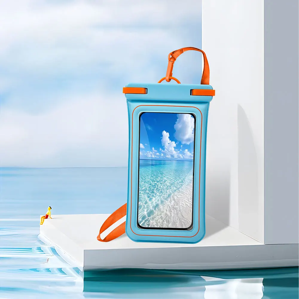 product laudtec waterproof phone pouch universal bag ipx8 floating case for swimming diving protective cover customized logo sjk1070-8