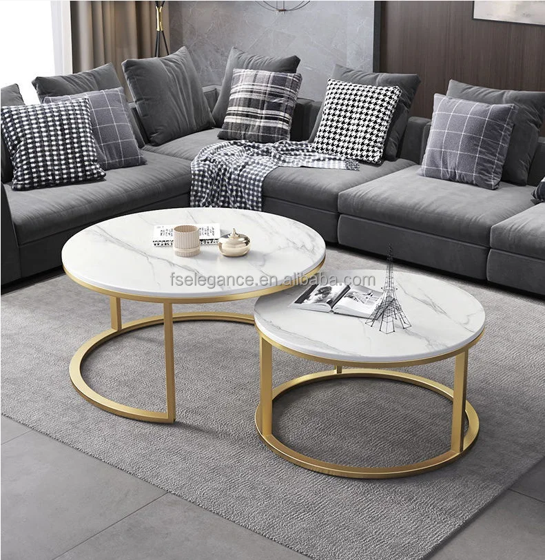 Antique luxury design American style stainless steel Nordic Style Home living room tea table coffee table