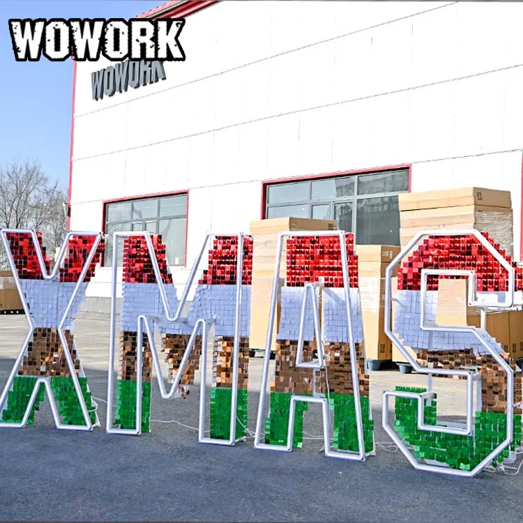 WOWORK Metal RGB Collapsible LED Neon Frame Marquee Letters
