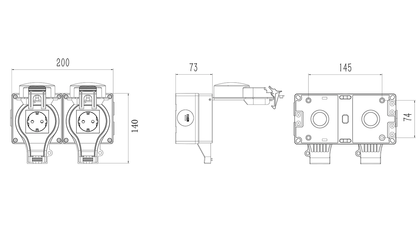 IP68 Weatherproof Wall Socket - Reliable Outdoor Solution