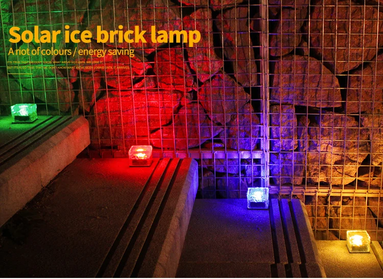 Description Picture 2 of itemSolar Brick Ice Cube Light LED Waterproof Solar Sunlight Patio Walkway Pathway Step Garden Decor Lighting