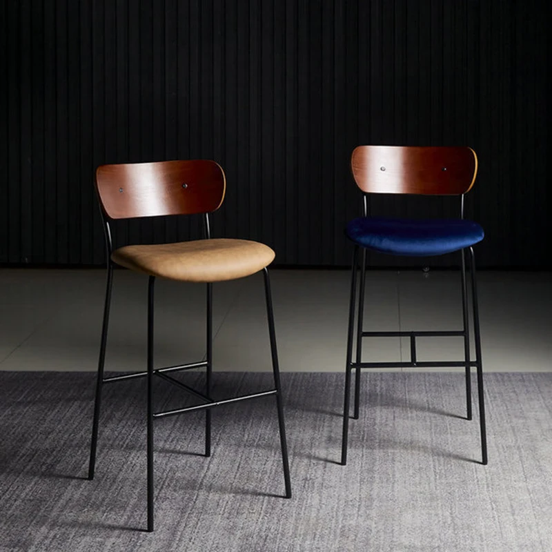 Green bar Stool Modern High Table and Set Acrylic Nail Chaise De Adjustable Velvet Fabric Folding Bar Chair