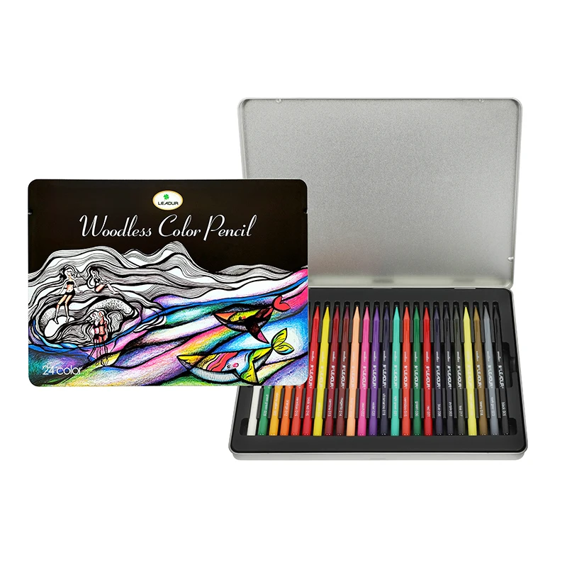 Leadur наборы цветных карандашей без дерева для студентов начинающих взрослых цветные карандаши рисования