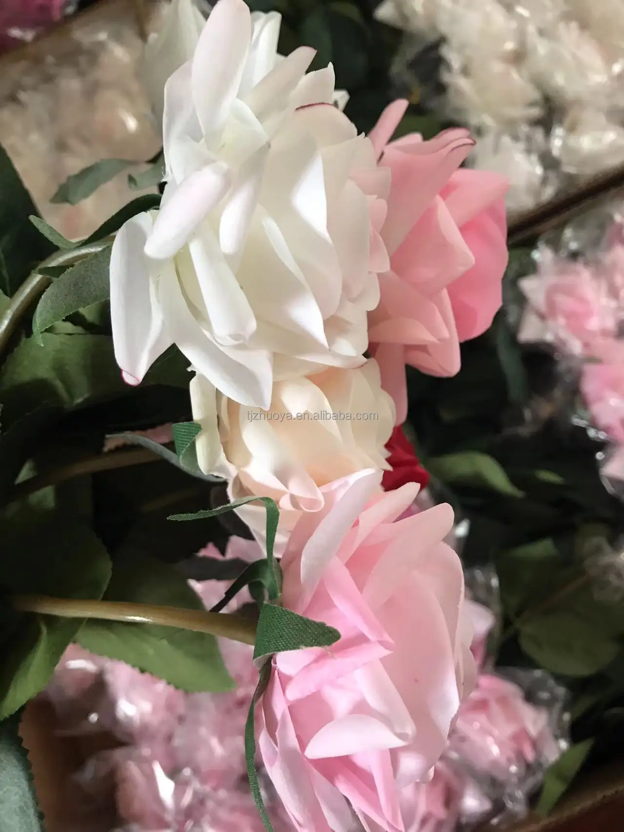 Wedding Supply Wholesale Bulk Cream Fake Silk Real Touch Artificial