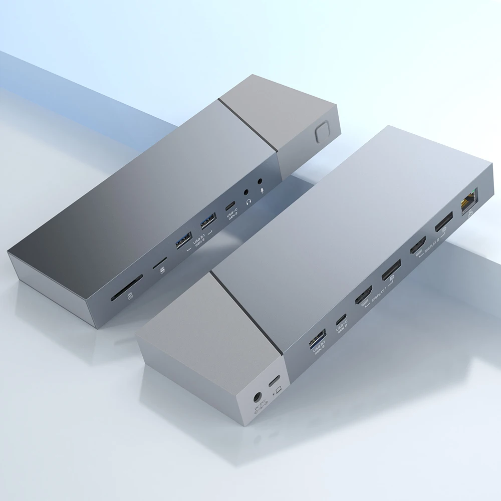 Multifunctional Displaylink Monitor Extender 5K 60HZ 4K 30HZ 16 in 1 USB Gen 2 10Gbps PD 60W USB Hubs Desktop Docking Station