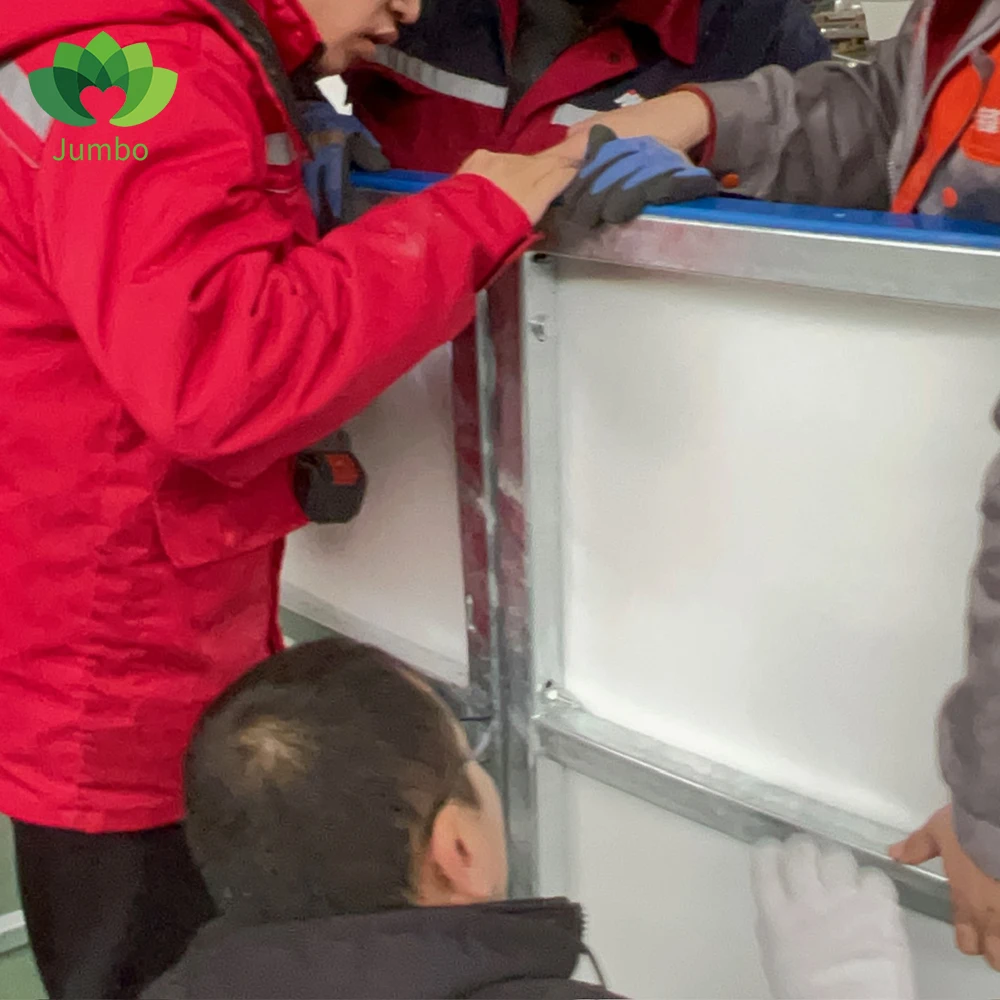 Hot Sale Straight Frame HDPE Dasher Board for Backyard Hockey Rink Eco-Friendly Basement Arena Boards with Cutting Service