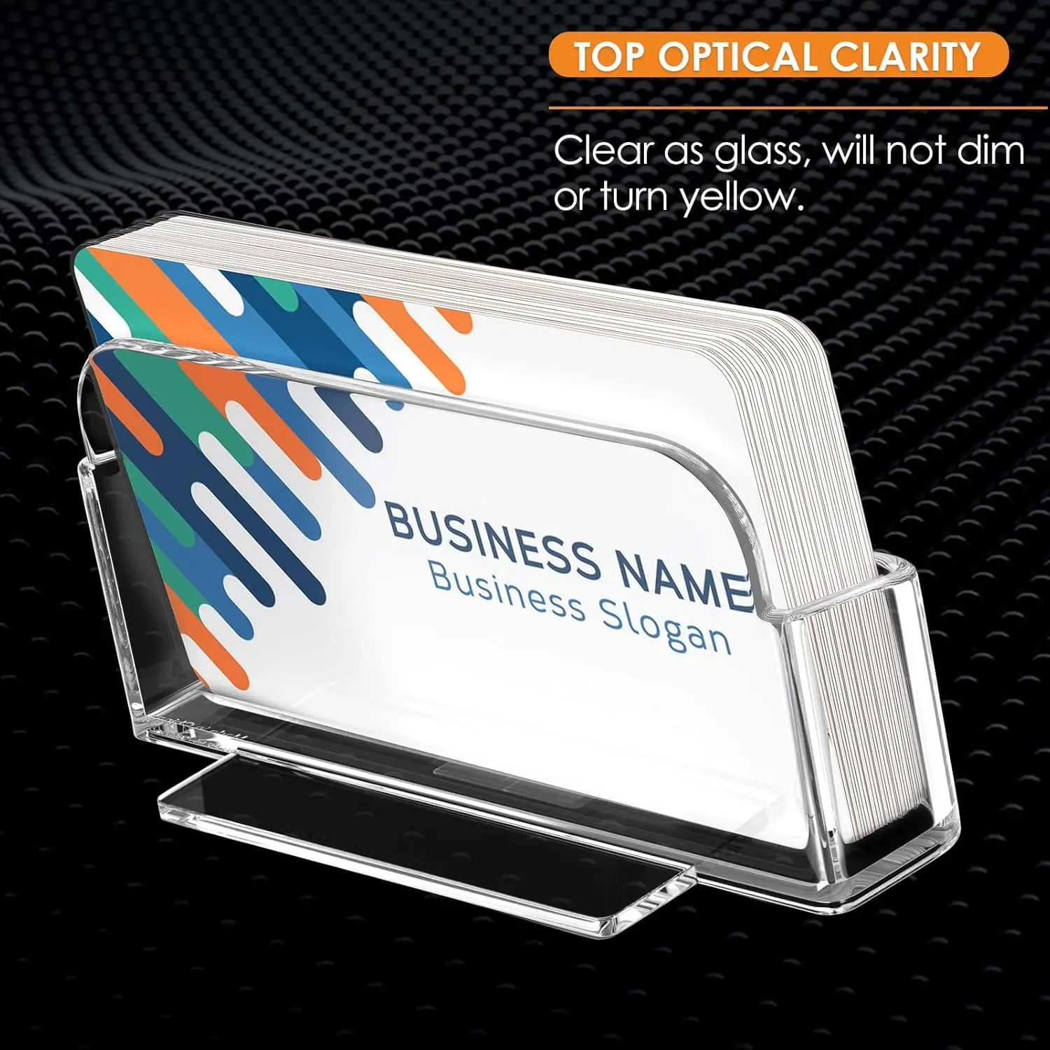 Rosojodg Transparent Card Holder & Desktop Display Stand - Plastic Business Card Organizer For Desk Or Shelf - View #2