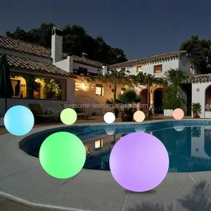 RGB Ball Decoration Floating Outdoor Waterproof IP67 Ball Lamp PE Swimming Pool Light