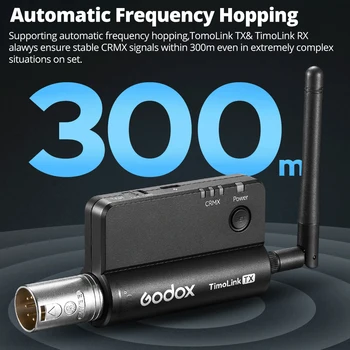 TimoLink TX/TimoLink RX Wireless DMX Transmitter with Built-in LumenRadio CRMX Transmitter for up to 984 'remote Transmission detail image