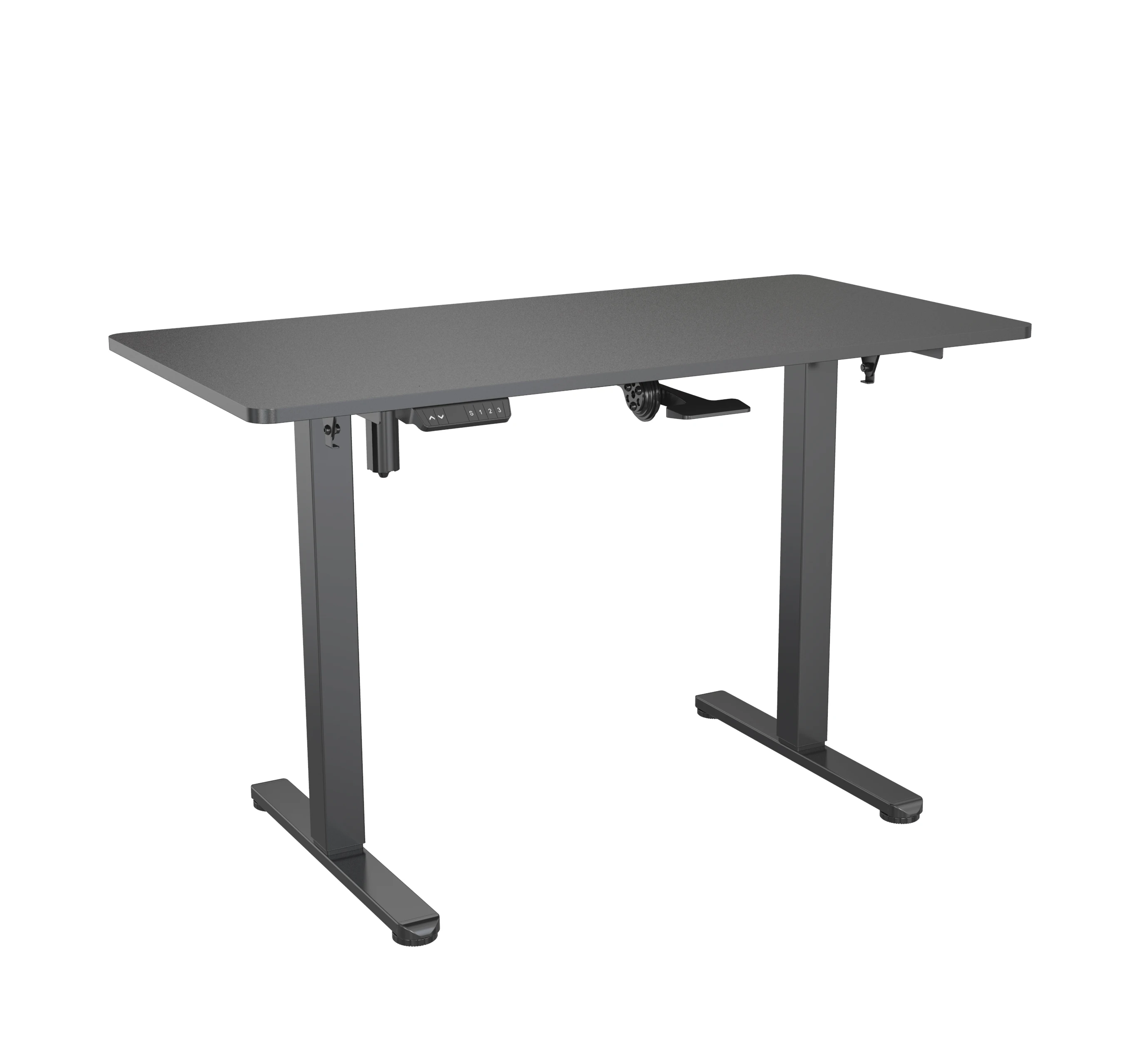 V-mounts Electric Adjustable Wooden Desk for Home Office with ...