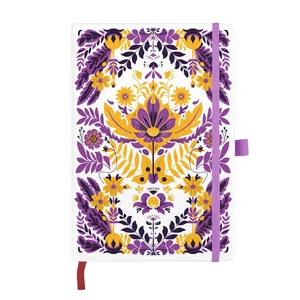 Custom Printed 6 Ring Soft Cover PU Leather Budget Binder Inner Pages Notebook with Hardcover Style for Office & School Use