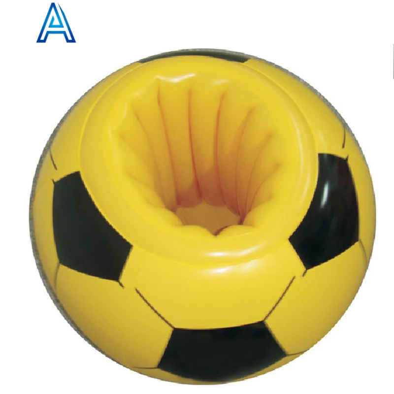 Soccer Football Shape PVC Inflatable Ice Bucket Cooler for Pool Water Float Drinks Beer Cooler