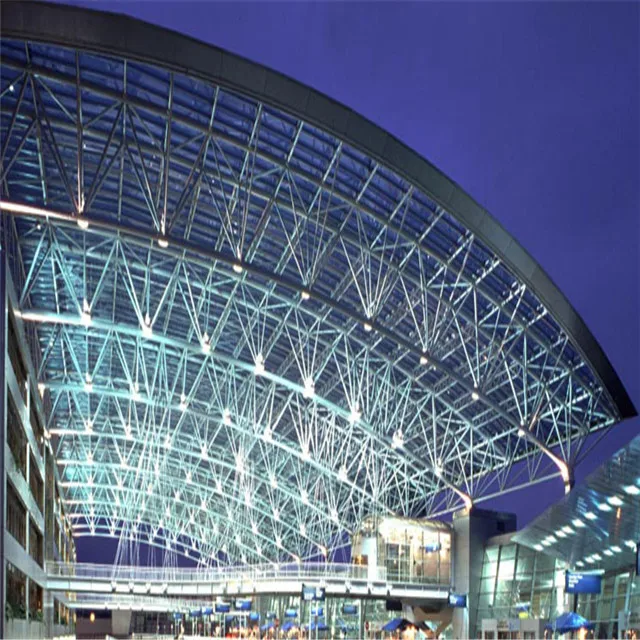 Prefab Steel Structure Arch Roof Building Space Frame Truss Barrel Vault Shed