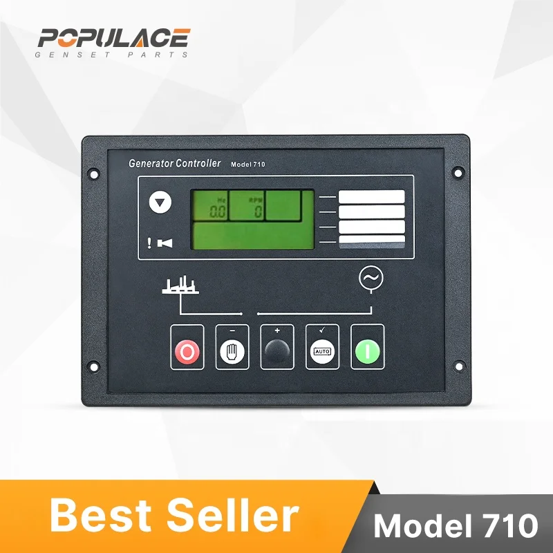 POPULACE Genset Remote Controller  Deep Sea DSE710 Generator Auto Start Control Panel Module LCD Deepsea Controller 710 DSE 710
