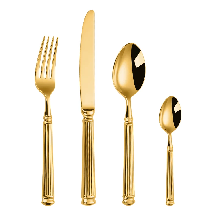 High End 18-10 Flatware Set Luxury 18-10 Stainless Steel Heavy Duty Cutlery Set Solid Fork Spoon for Home Kitchen Restaurant