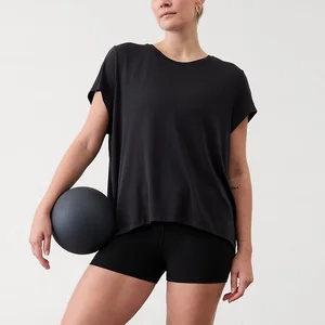 2026 New Arrival High Quality Lightweight Women Yoga Top Four-Way Stretch Quick Dry Gym Wear Training Breathable Short Sleeve
