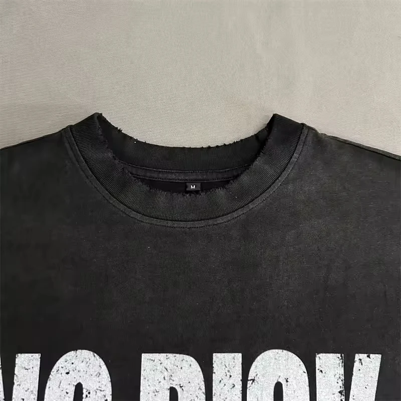 SALATI Unisex Heavyweight Cotton T Shirt Custom DTG Printing Men Vintage Sunfaded Washed Oversized Boxy T Shirt gallery 4