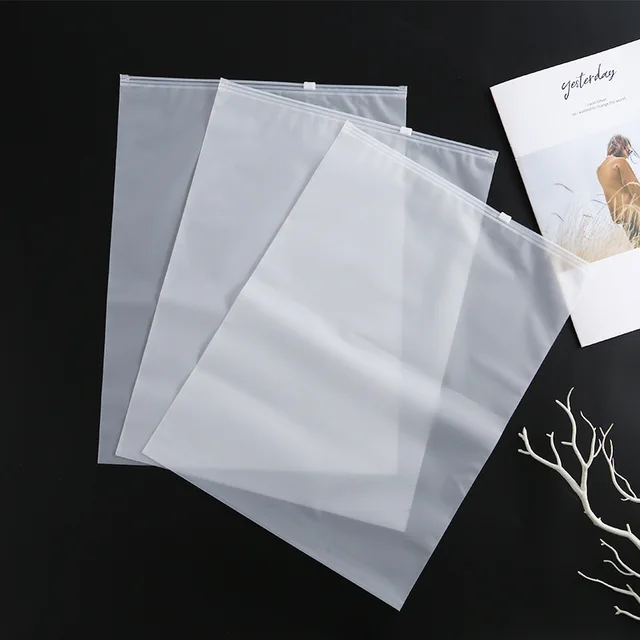 Best New Products Wholesale New Arrival Packaging Package Plastic Bag Garment Frosted Zipper Bag