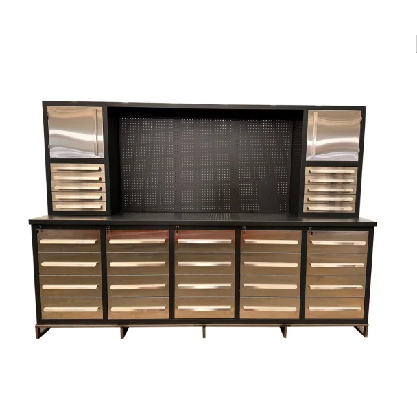 Workbench 40 Heavy Duty 10 ft Cold Rolled Steel Workbench 40 Drawers Free Standing ...