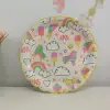 Assiette en carton jaune 7 pouces * 8 pièces