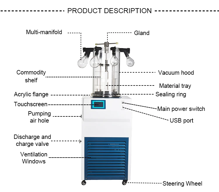 Fruit Food Vegetable Vacuum Freeze Dryer
