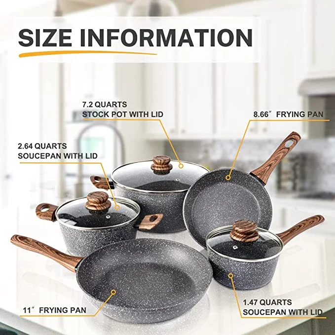 Titanium Elite 8 piece Small Set ( 4 Piece Cookware & 4 Lids ) — Euroshine