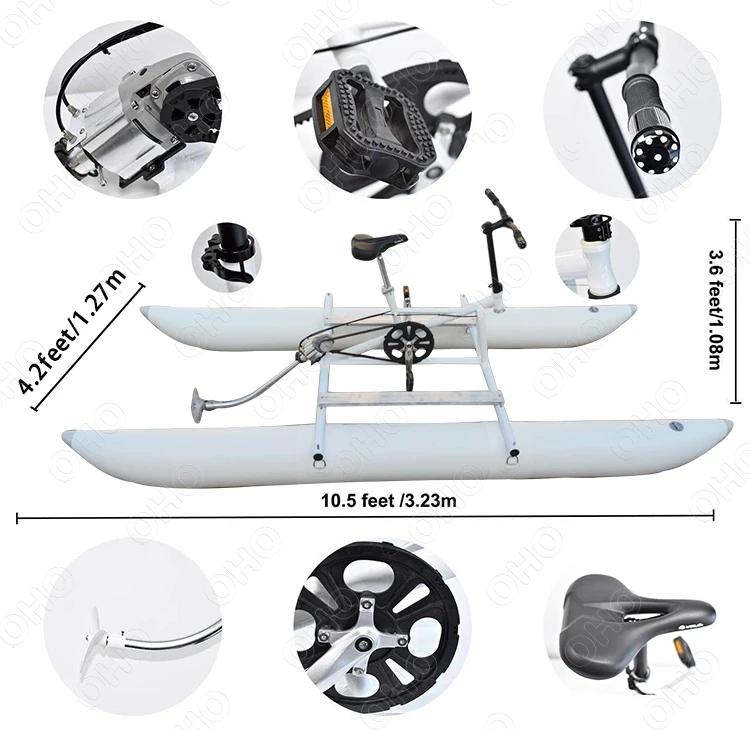 Custom Inflatable Water Pedal Bike Boat Water Sports Equipment
