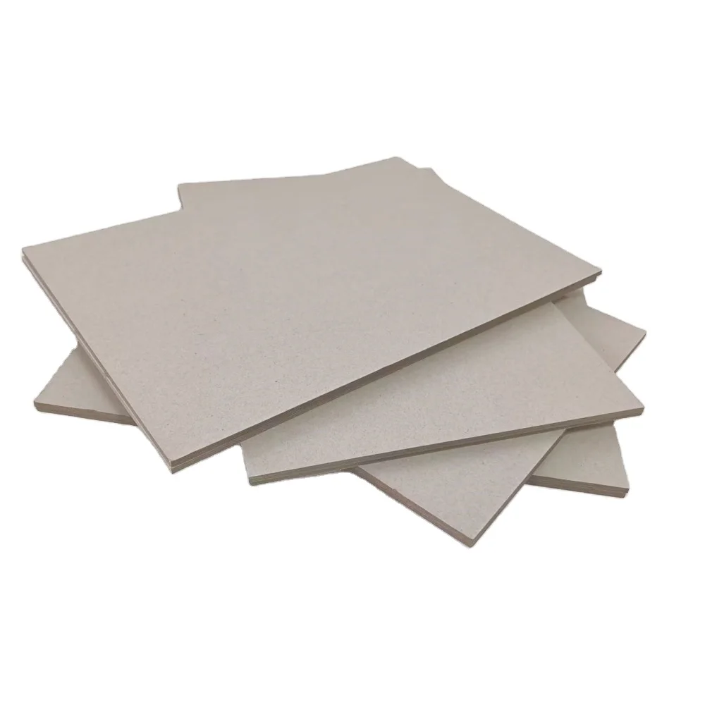 Uncoated Chipboard Laminated Cardboard Smooth Kraft White Chip Grey Board for Folders