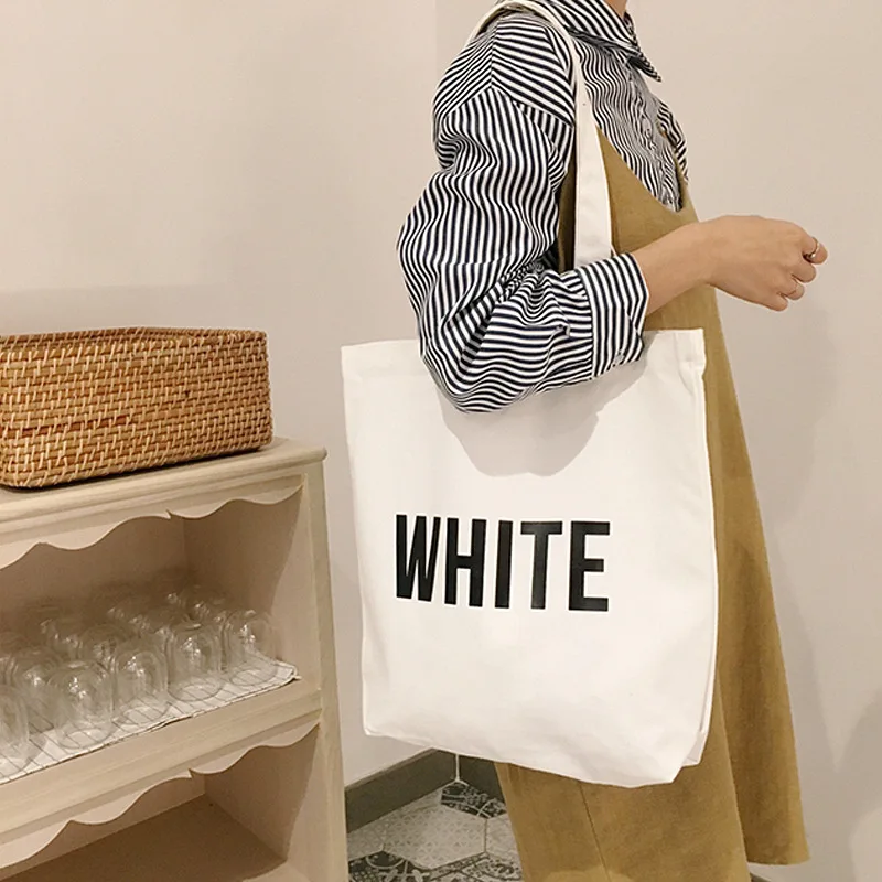 Custom Printed Logo Recycle Plain Organic Cotton Canvas Tote Bag Bulk Large Reusable Canvas 0843