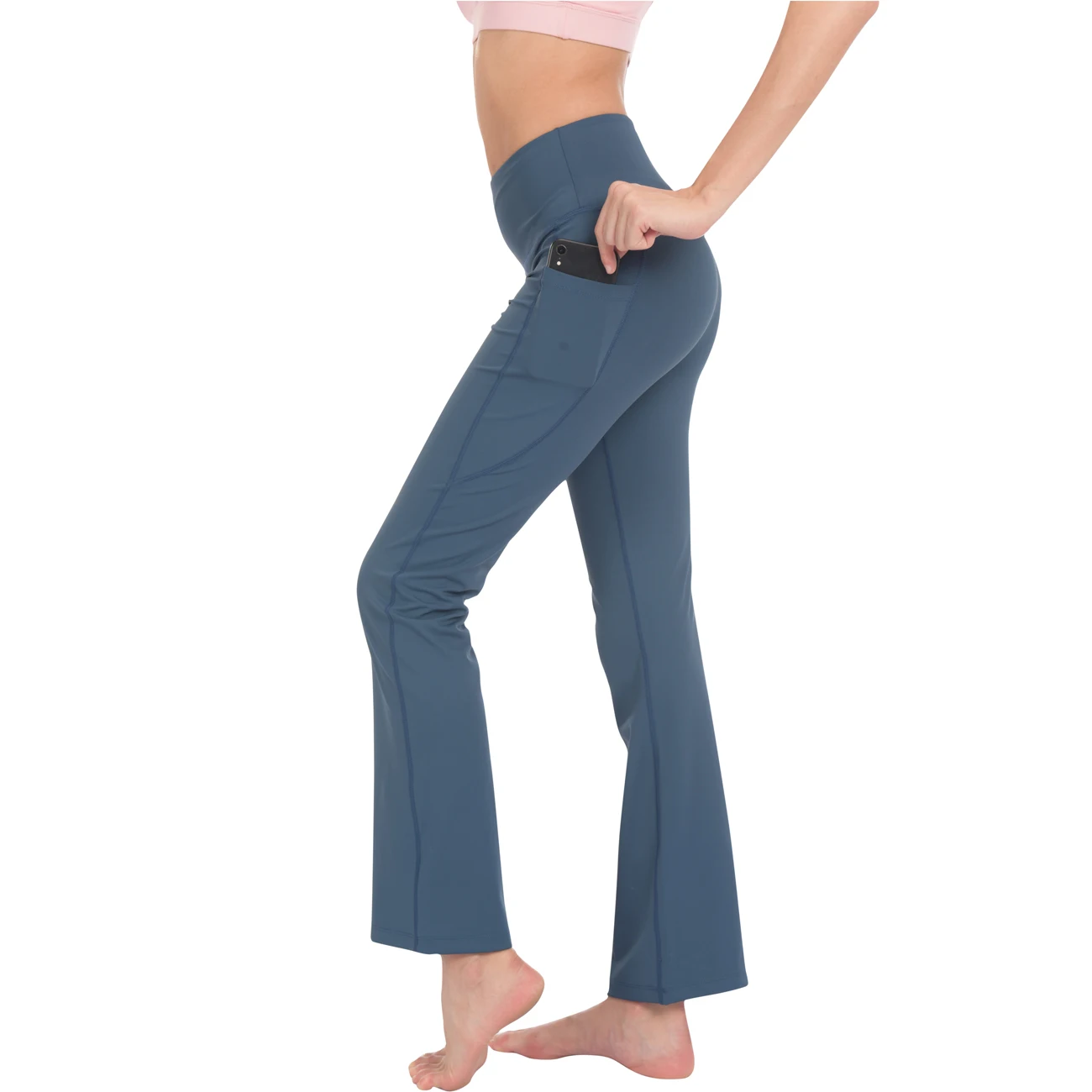 red bootcut yoga pants
