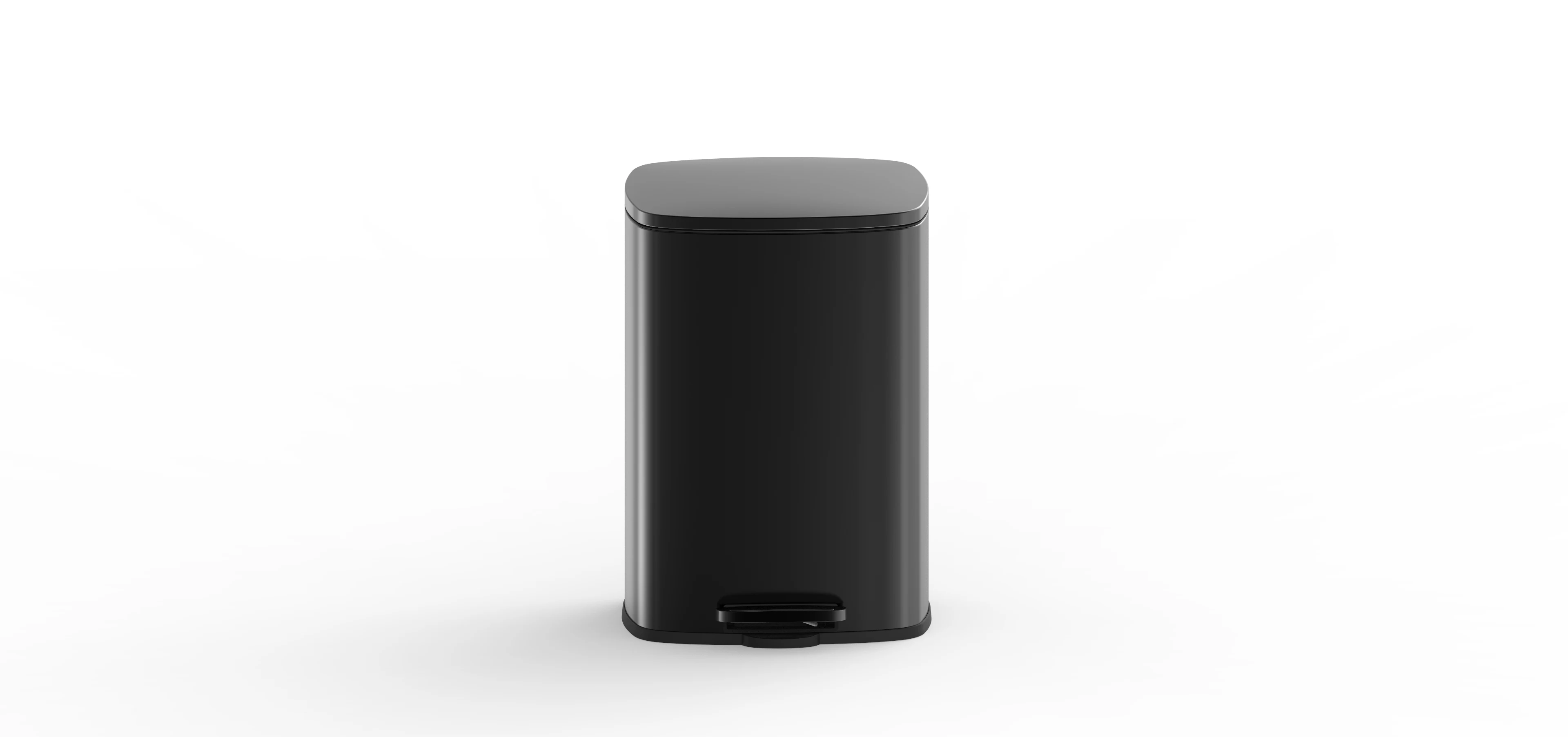 Rectangular Stainless Steel Trash Can With Foot Pedal Rubbish Bin Easily Cleaning Inner Bucket