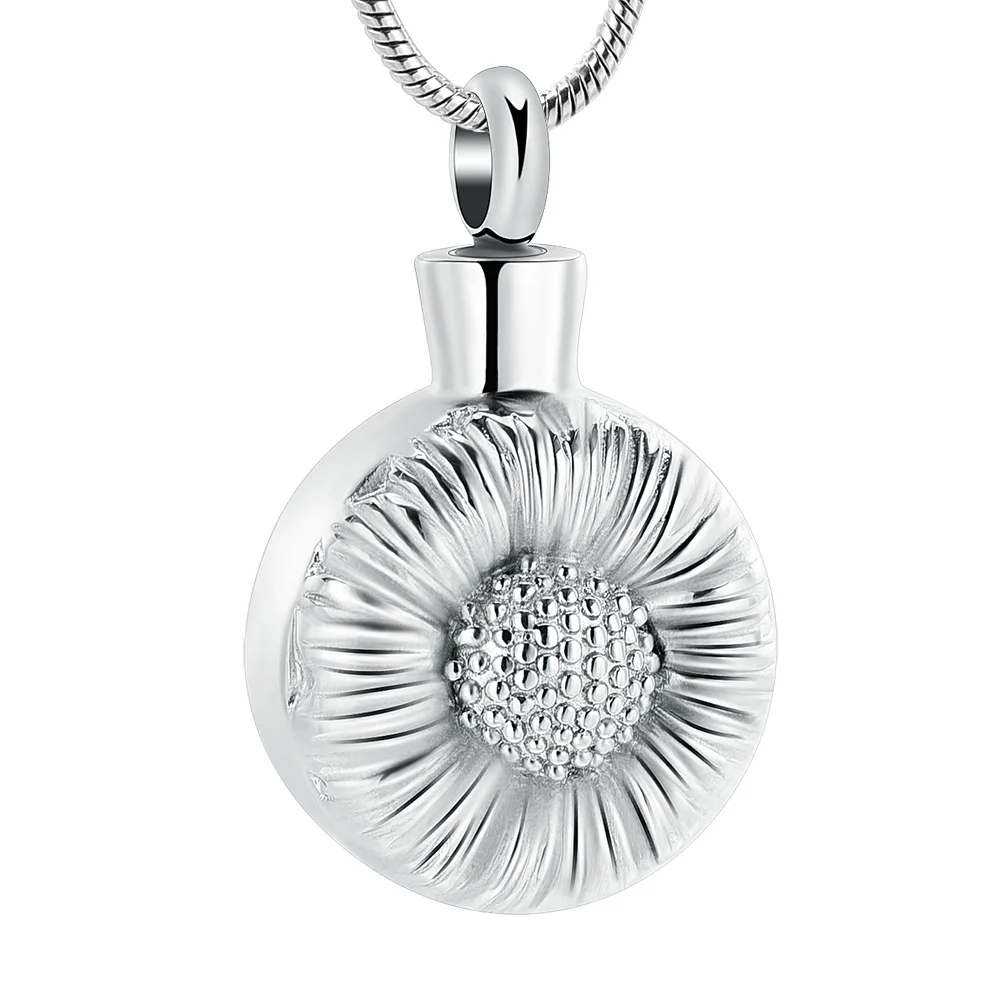 Cremation jewellery to commemorate the dead relatives/pets of aluminum alloy metal urn necklace with filling