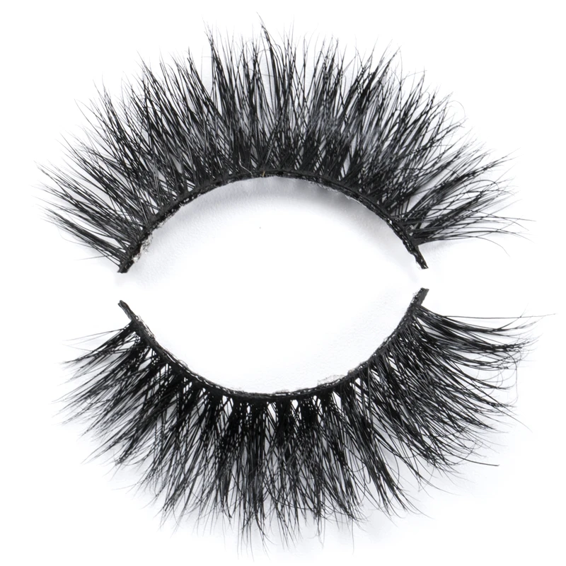 Wholesale Real Siberian 25mm 30mm Mink Strip Lashes Private Label Packaging 3D Mink Eyelashes