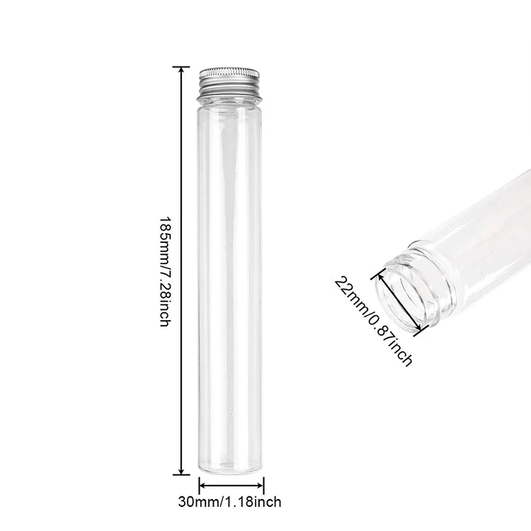115ml Plastic Test Tubes Large Test Tubes Containers for Bath Salt Candy Storage