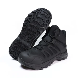 New Trend Factory OBM ODM Custom Wholesale Black Hiking Wear Resistant Tactical Gear Boots