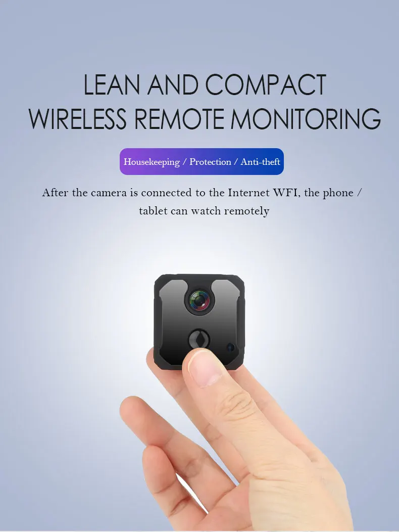 Remote Control Video 1080p Wireless Wifi CCTV Y05 Camera Home Security Surveillance Alarm Mini Cameras