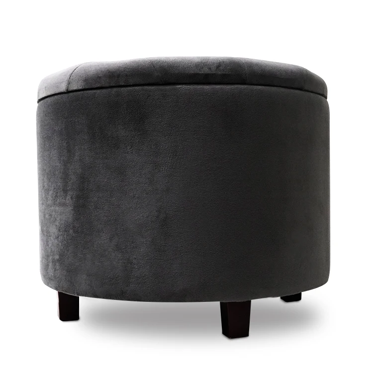 Customized 2021 Tufted Ottoman Velvet Storage Sofa Ottoman Stool Chair