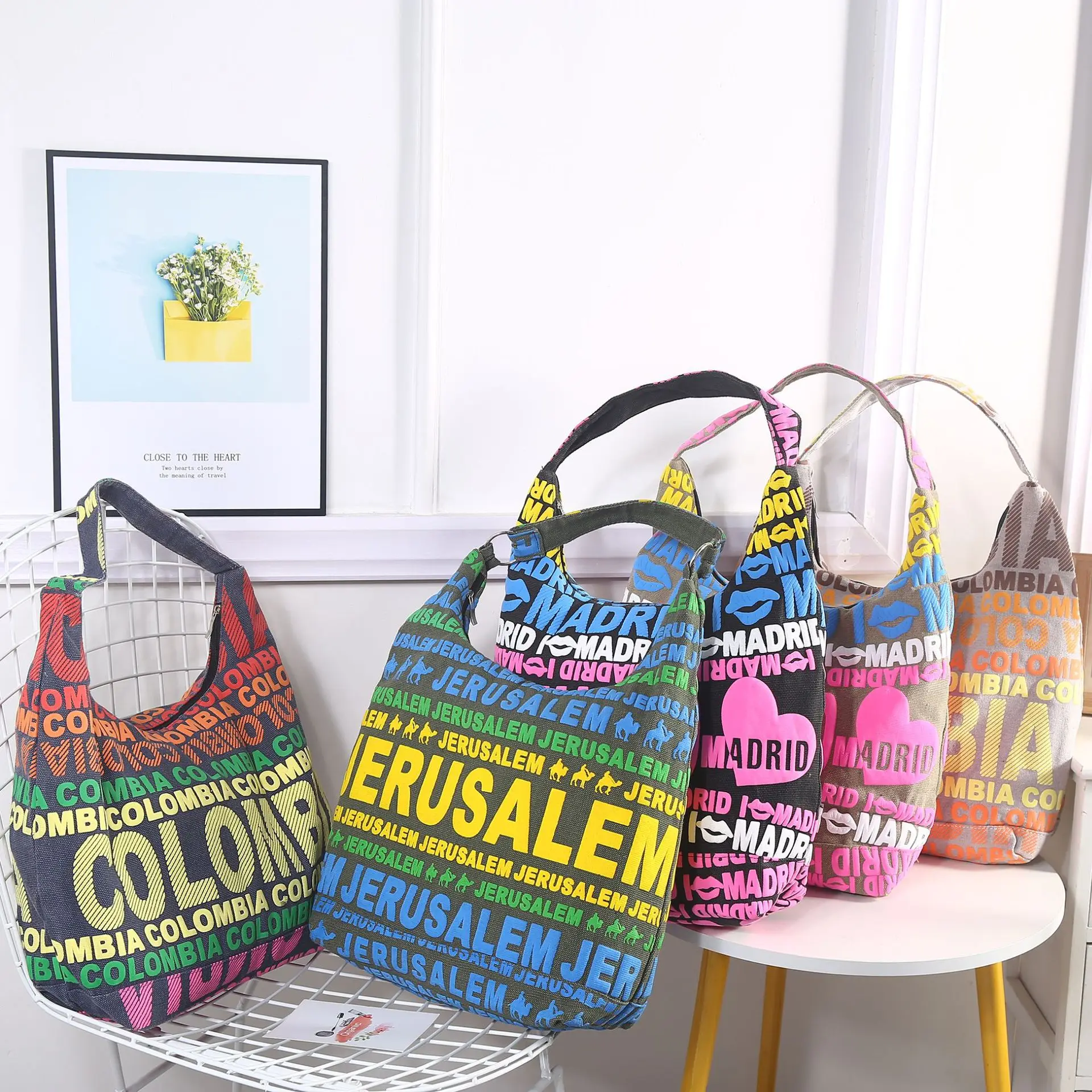 Wholesale Travel Souvenir Bag Custom Print City Name