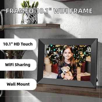 Frameo 10.1-Inch WiFi MP4 Digital Photo Frame 1280x800 IPS Touchscreen HD Display Video Clips Slideshow Auto-Rotation Wall Mount detail image