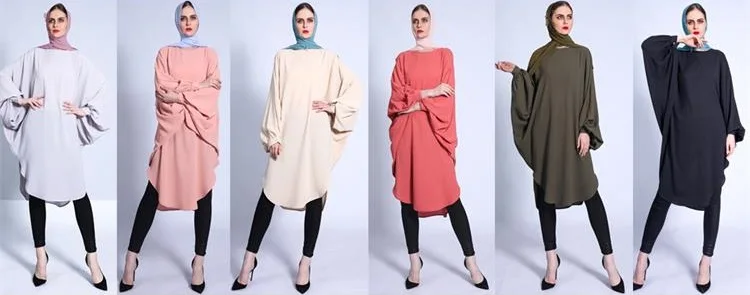 Burkha Muslim Kurta Abaya Plus Size Women Nepali Kurta Tunique Femme Ethnic Clothing Crew Neck Dresses Islamic