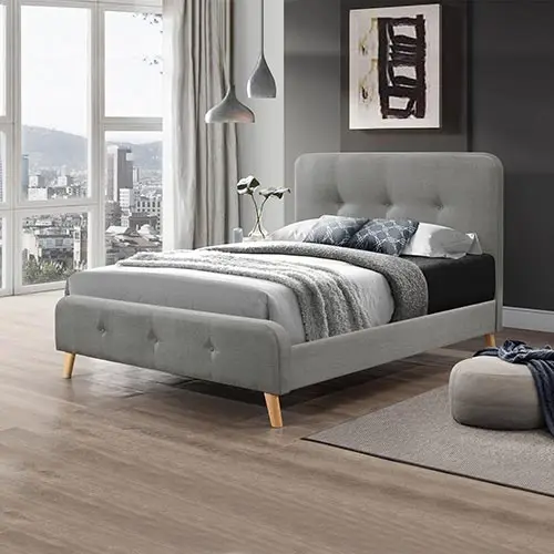 Europe Market Upholstered Bedroom Furniture Cloth Platform Queen Fabric Bed Frame With Wood Leg Buy Fabric Bed Frame Upholstered Bedroom Furniture Cloth Bed Product On Alibaba Com