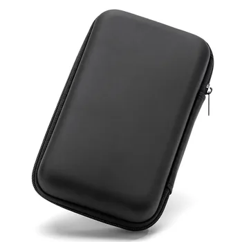 EVA Shell Data Cable Storage Bag Large Capacity Portable Anti-fall SSD Zipper Bag Compact