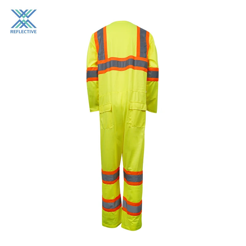 LX Customizable Reflective Safety Coverall New Design Overall Suit with Reflector for Work Safety Work Coverall Logo Support