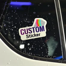 High quality No glue removable custom transparent shop car window decorative static cling sticker