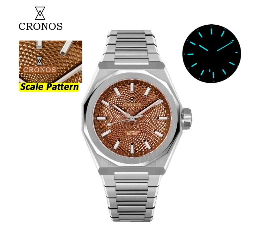 Cronos Watches New Rhombus Perlage 39mm Dial PT5004 Miyota 90S5