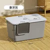 Caja de arena combinada para gatos - Gris Marfil