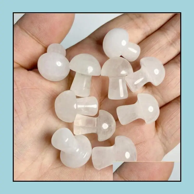 Миниатюрная Статуэтка грибов из натурального камня, резьба по дереву в аквариуме, украшение для дома с кристаллами и драгоценным камнем для полировки