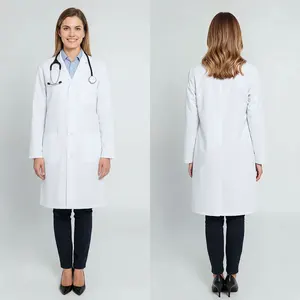 Wholesale Custom Medical Doctor Nurse Laboratory Coat Hospital Uniforms Chemistry Pharmacist White Lab Coat