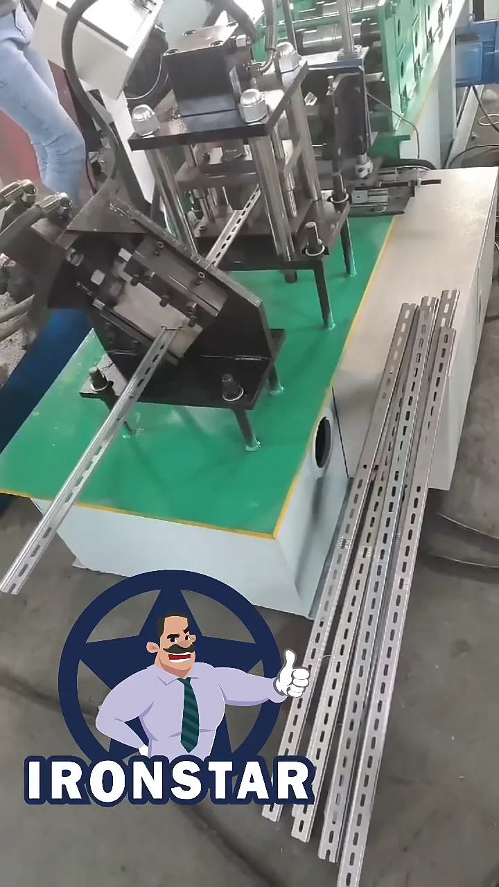 Din Rail Channel Roll Forming Machine Electric Mountable Rail