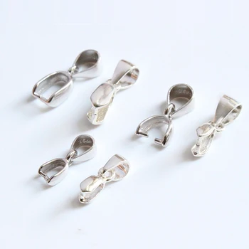 Wholesale 925 sterling silver accessory classical pinch bail with 925 mark for jewelry making